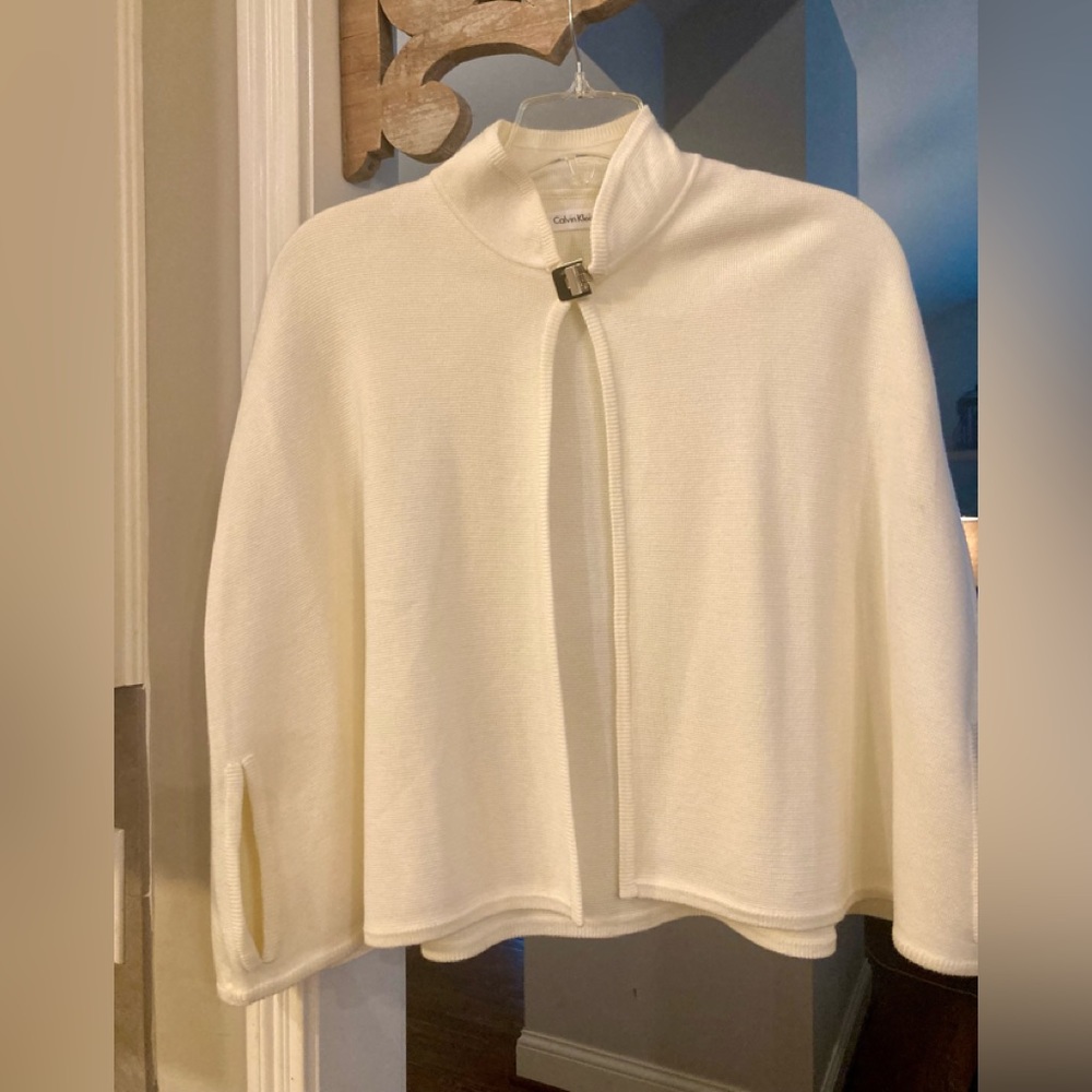 Cream Calvin Klein cape